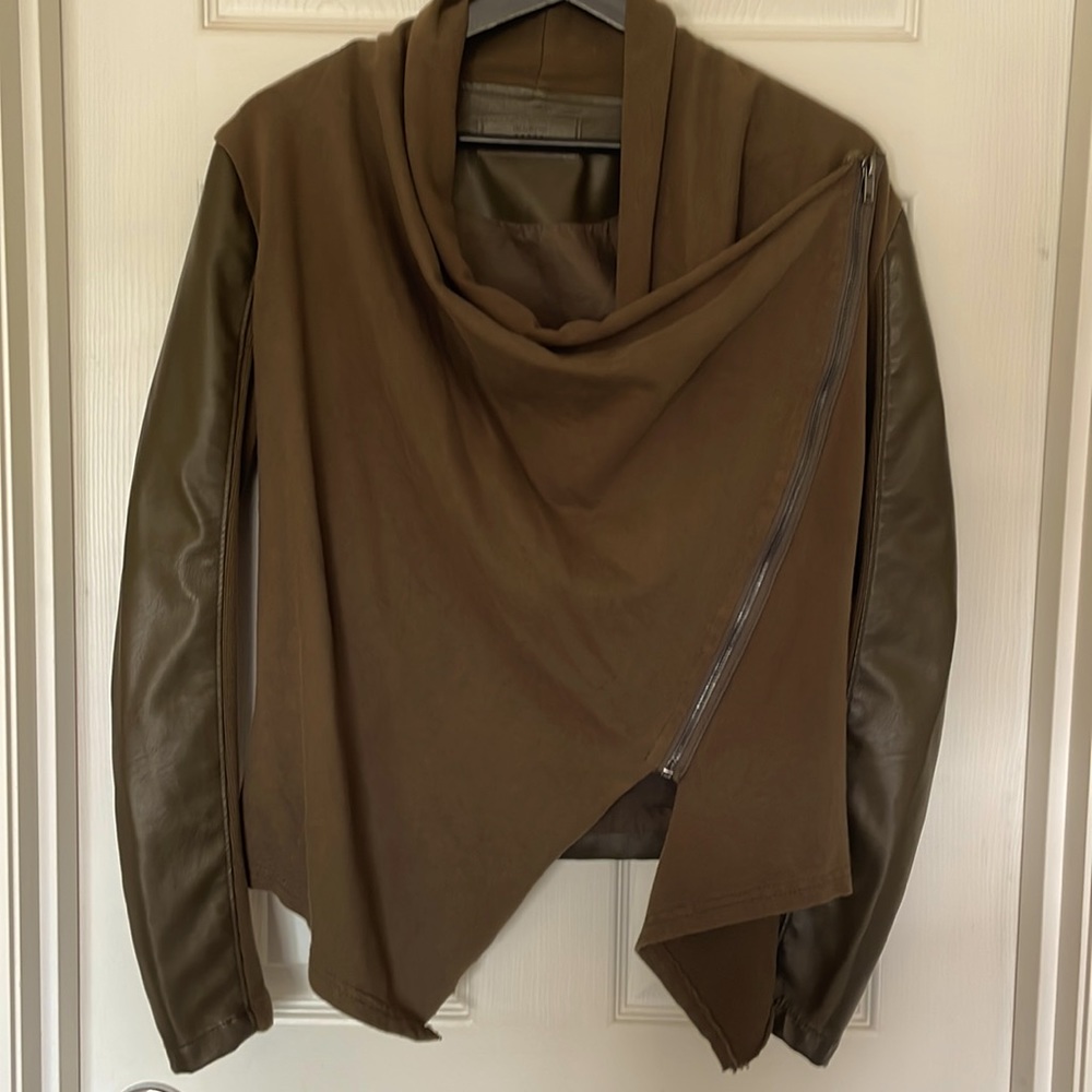 New! Blank NYC Drape Front Jacket Cardigan with Zipper - BlankNYC